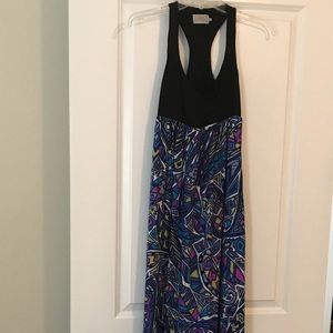 EUC Alice and Trixie sz small silk blue purple maxi